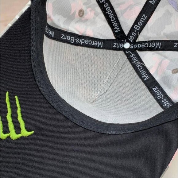 AMG Petronas F1 Racing Pink and Gray Camo Baseball Cap. Factory 2nd. - Picture 9 of 9